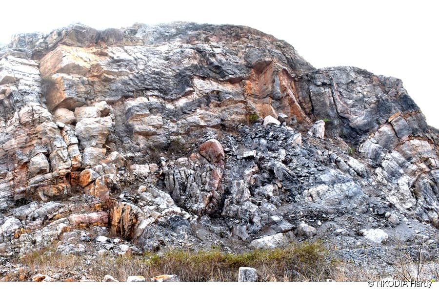 Plis isoclinaux dans les quartzites du Mayombe