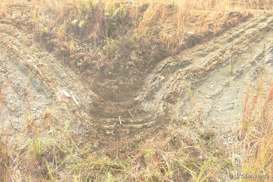 Zone de cisaillement mylonitique, socle précambrien